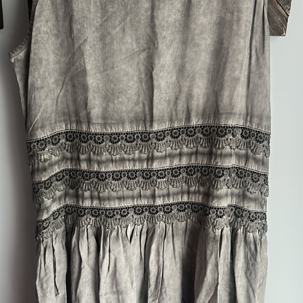 Gray ruffle Altar’d State tunic dress - Picture 8 of 9